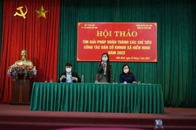 Hội nghị tọa đàm tìm giải pháp hoàn thành các chỉ tiêu công tác Dân số năm 2022 tại xã Hiền Ninh