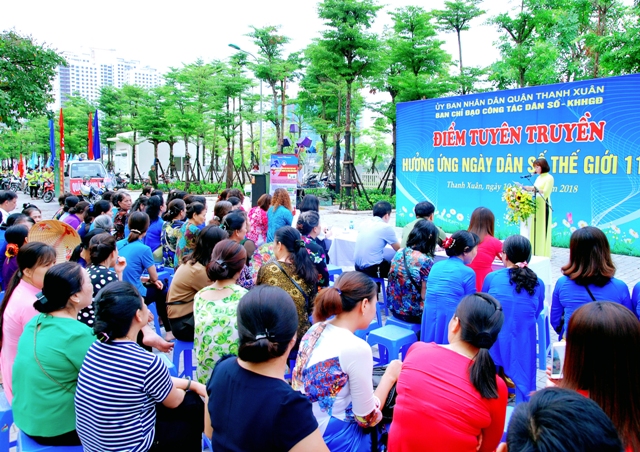 Quận Thanh Xuân tổ chức nhiều hoạt động hưởng ứng Ngày Dân số Thế giới 11/7/2018